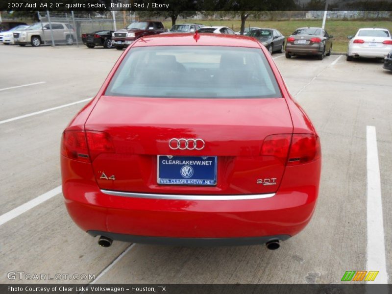 Brilliant Red / Ebony 2007 Audi A4 2.0T quattro Sedan