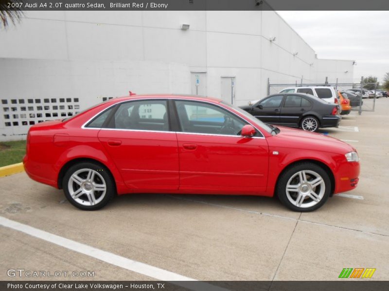 Brilliant Red / Ebony 2007 Audi A4 2.0T quattro Sedan