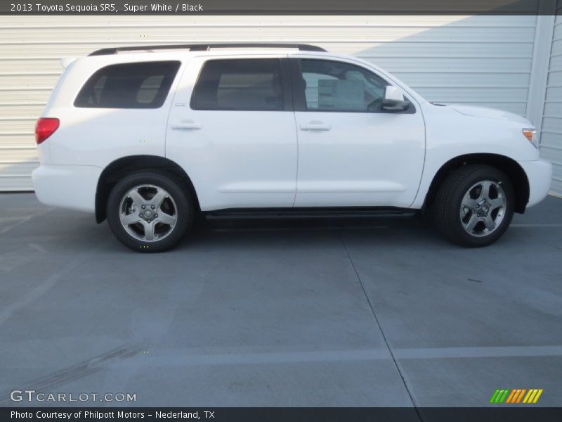 Super White / Black 2013 Toyota Sequoia SR5