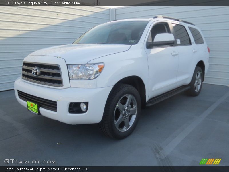 Super White / Black 2013 Toyota Sequoia SR5