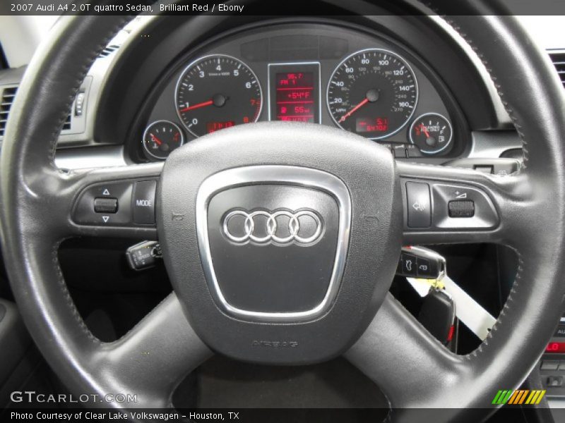 Brilliant Red / Ebony 2007 Audi A4 2.0T quattro Sedan
