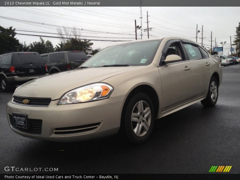 Gold Mist Metallic / Neutral 2010 Chevrolet Impala LS