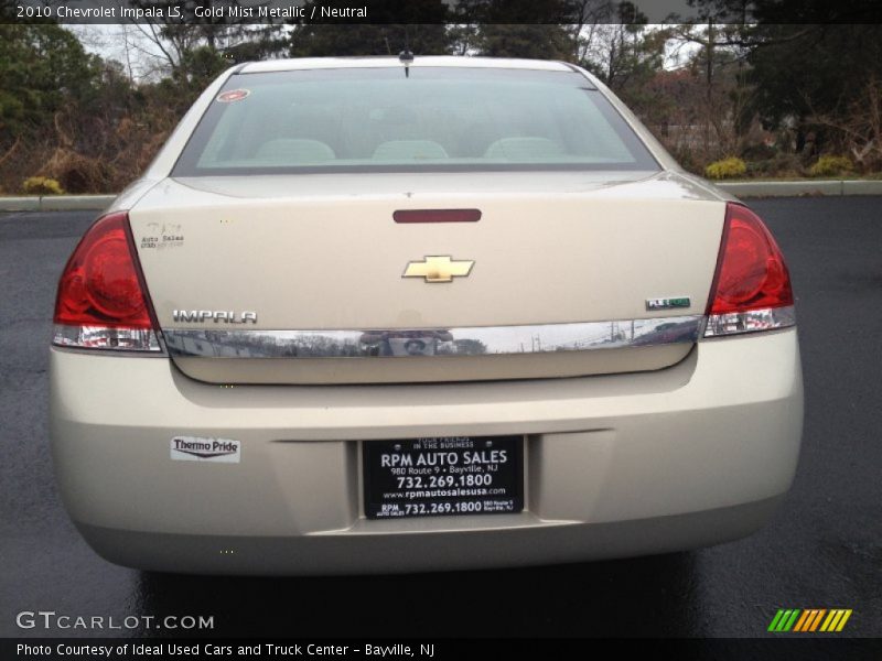 Gold Mist Metallic / Neutral 2010 Chevrolet Impala LS