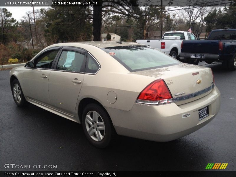 Gold Mist Metallic / Neutral 2010 Chevrolet Impala LS