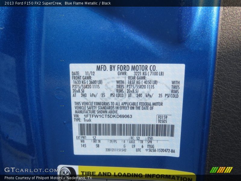 Blue Flame Metallic / Black 2013 Ford F150 FX2 SuperCrew