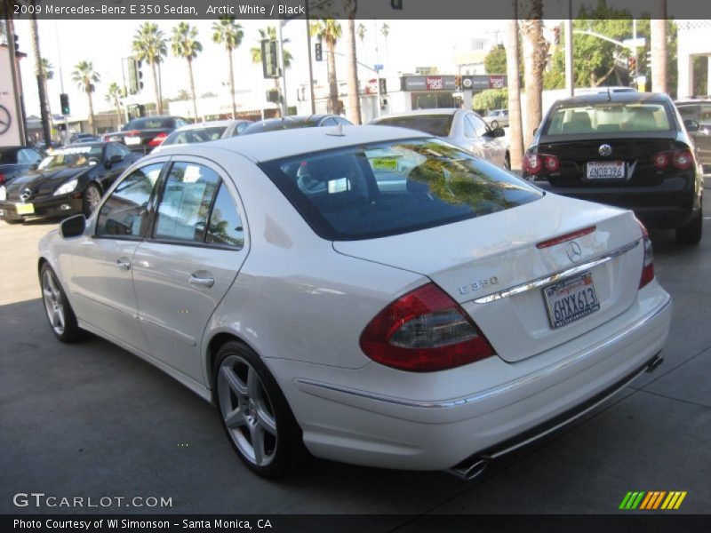 Arctic White / Black 2009 Mercedes-Benz E 350 Sedan