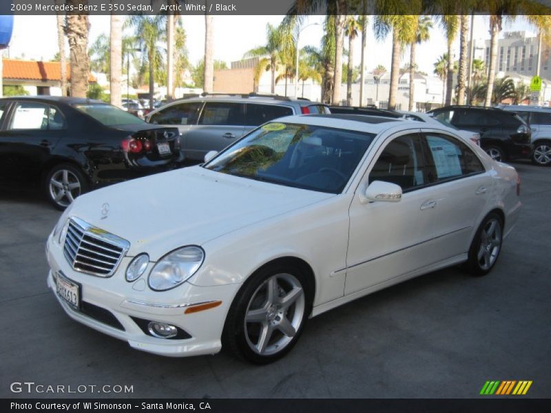 Arctic White / Black 2009 Mercedes-Benz E 350 Sedan