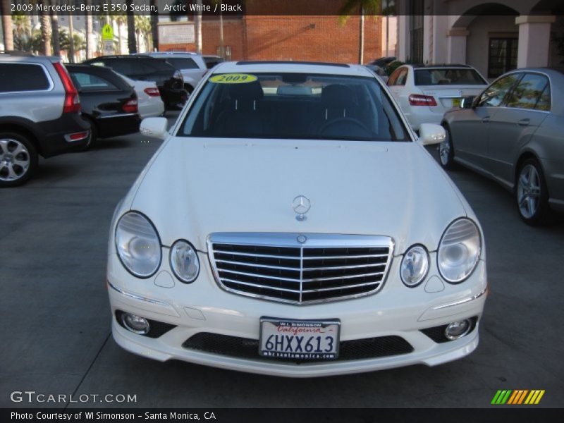 Arctic White / Black 2009 Mercedes-Benz E 350 Sedan