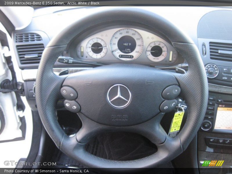 Arctic White / Black 2009 Mercedes-Benz E 350 Sedan