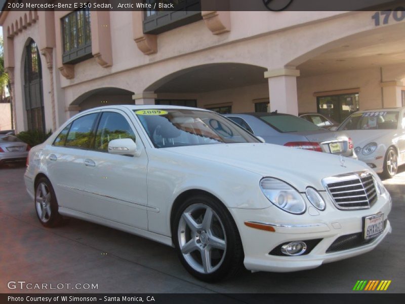 Arctic White / Black 2009 Mercedes-Benz E 350 Sedan