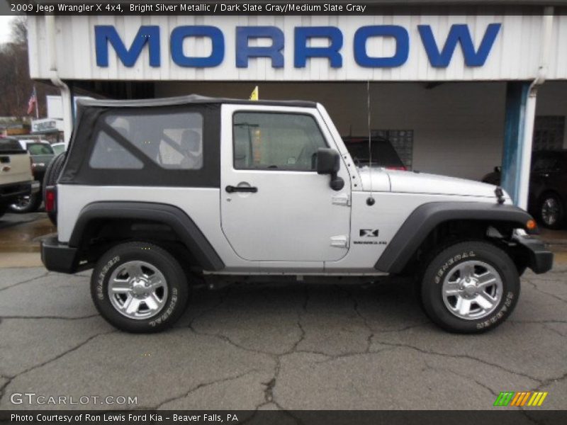 Bright Silver Metallic / Dark Slate Gray/Medium Slate Gray 2009 Jeep Wrangler X 4x4