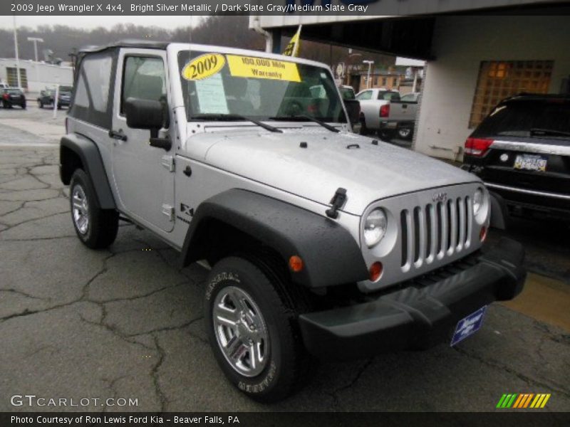 Bright Silver Metallic / Dark Slate Gray/Medium Slate Gray 2009 Jeep Wrangler X 4x4