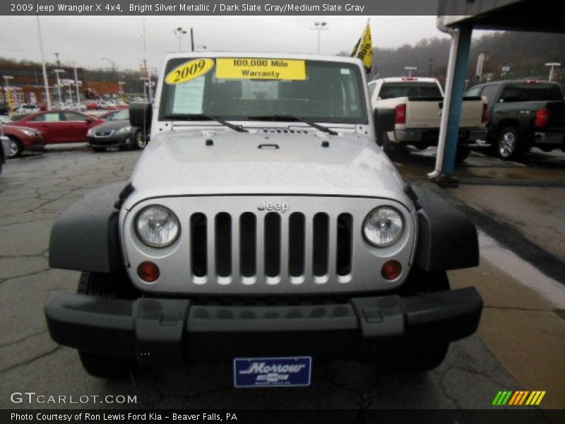 Bright Silver Metallic / Dark Slate Gray/Medium Slate Gray 2009 Jeep Wrangler X 4x4