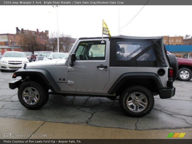 Bright Silver Metallic / Dark Slate Gray/Medium Slate Gray 2009 Jeep Wrangler X 4x4