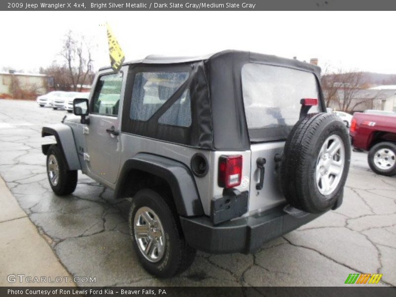 Bright Silver Metallic / Dark Slate Gray/Medium Slate Gray 2009 Jeep Wrangler X 4x4