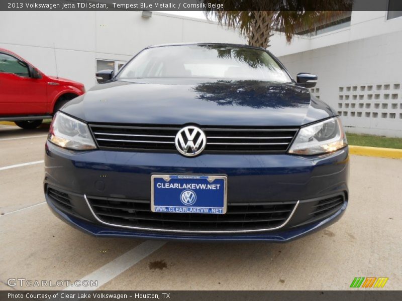 Tempest Blue Metallic / Cornsilk Beige 2013 Volkswagen Jetta TDI Sedan