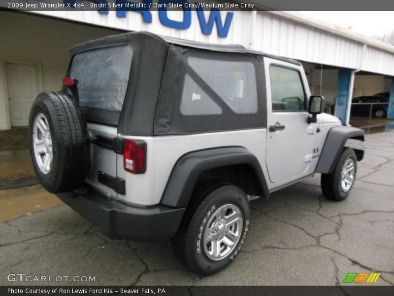 Bright Silver Metallic / Dark Slate Gray/Medium Slate Gray 2009 Jeep Wrangler X 4x4