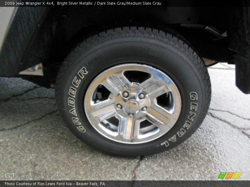 Bright Silver Metallic / Dark Slate Gray/Medium Slate Gray 2009 Jeep Wrangler X 4x4