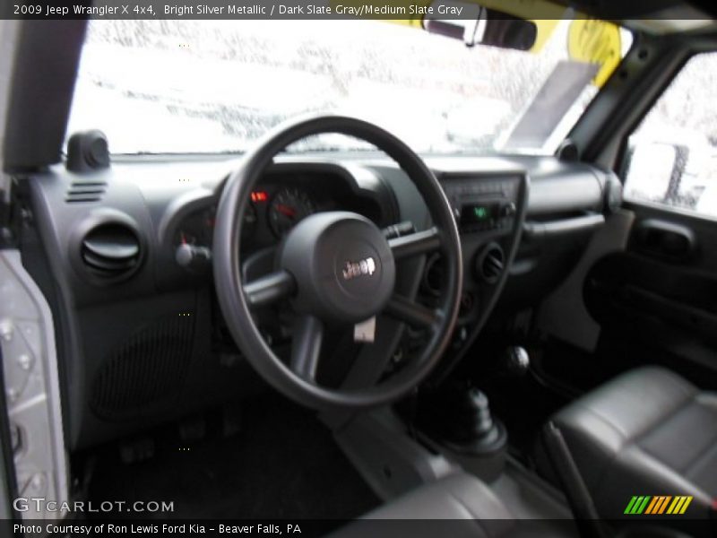 Bright Silver Metallic / Dark Slate Gray/Medium Slate Gray 2009 Jeep Wrangler X 4x4