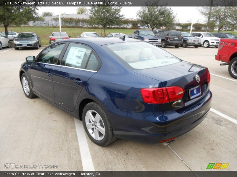 Tempest Blue Metallic / Cornsilk Beige 2013 Volkswagen Jetta TDI Sedan