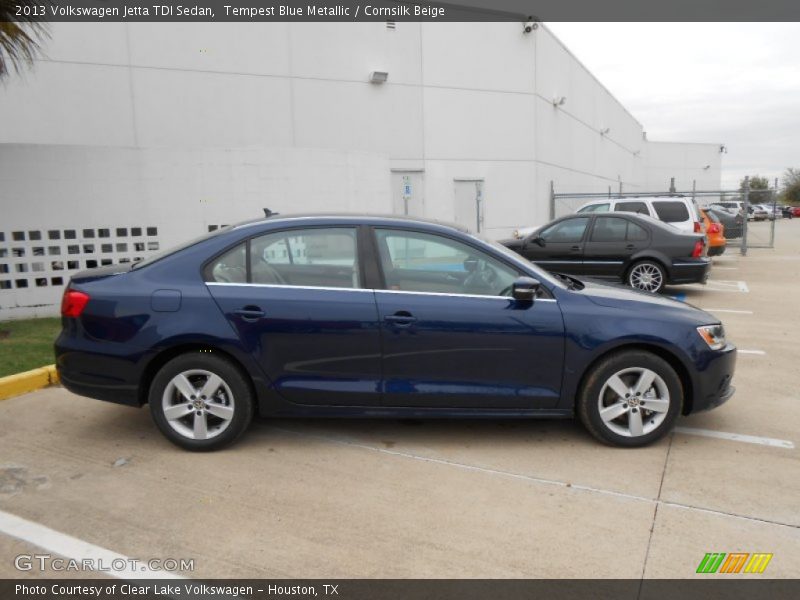 Tempest Blue Metallic / Cornsilk Beige 2013 Volkswagen Jetta TDI Sedan
