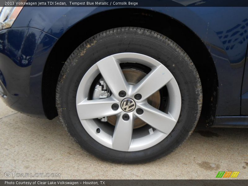 Tempest Blue Metallic / Cornsilk Beige 2013 Volkswagen Jetta TDI Sedan