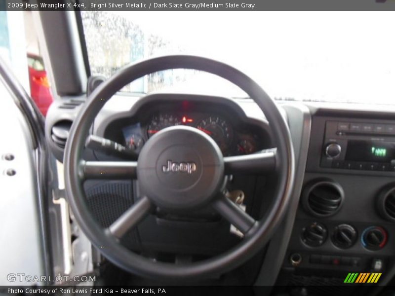 Bright Silver Metallic / Dark Slate Gray/Medium Slate Gray 2009 Jeep Wrangler X 4x4