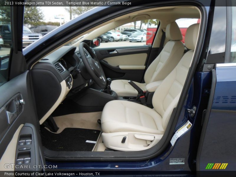Tempest Blue Metallic / Cornsilk Beige 2013 Volkswagen Jetta TDI Sedan