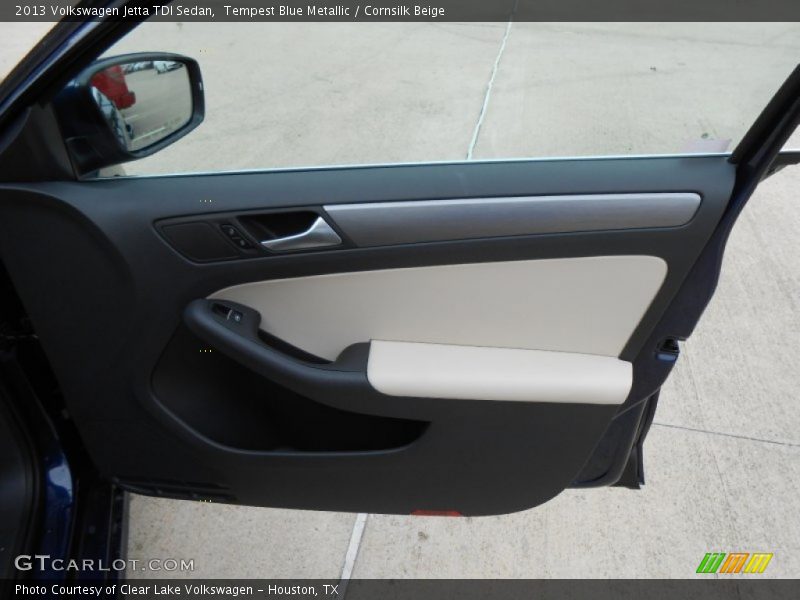Tempest Blue Metallic / Cornsilk Beige 2013 Volkswagen Jetta TDI Sedan