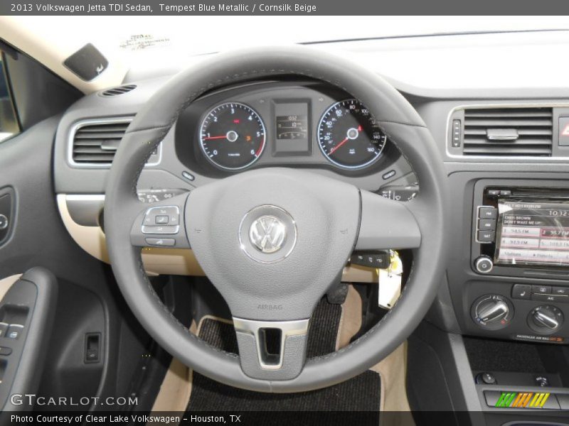 Tempest Blue Metallic / Cornsilk Beige 2013 Volkswagen Jetta TDI Sedan