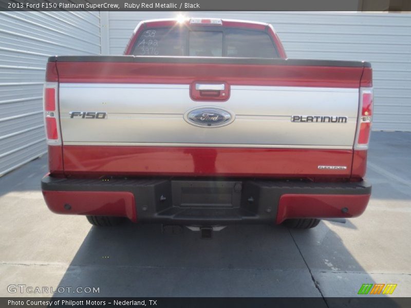 Ruby Red Metallic / Black 2013 Ford F150 Platinum SuperCrew