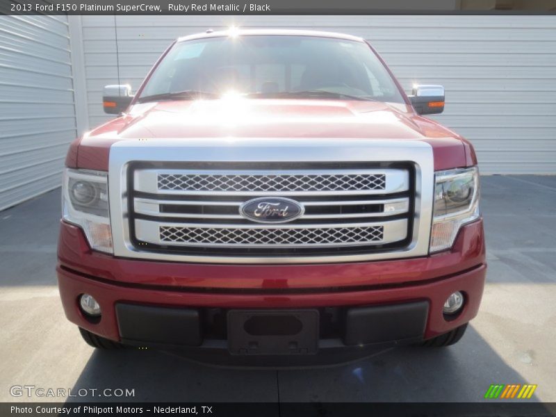Ruby Red Metallic / Black 2013 Ford F150 Platinum SuperCrew