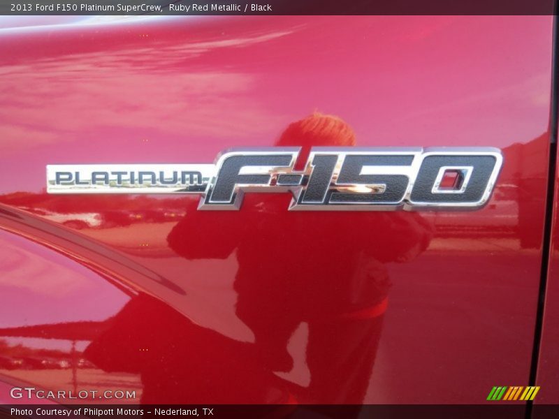 Ruby Red Metallic / Black 2013 Ford F150 Platinum SuperCrew