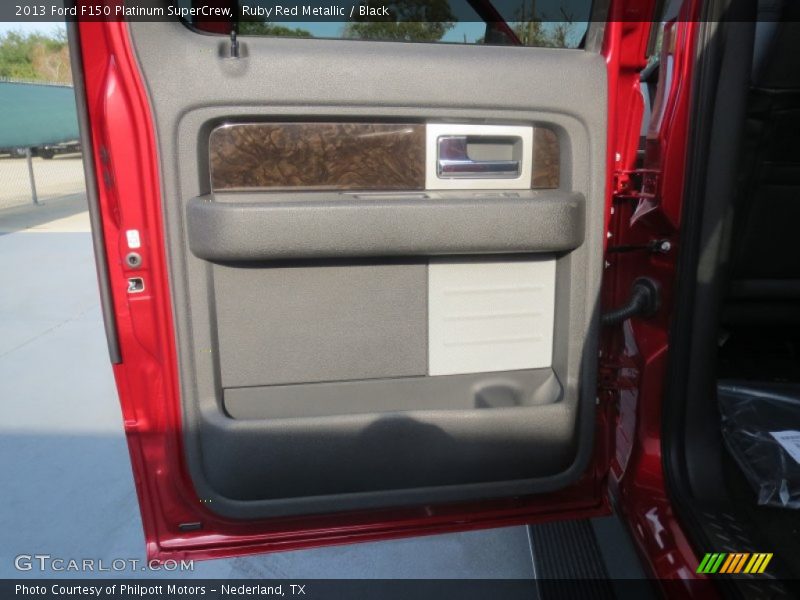Ruby Red Metallic / Black 2013 Ford F150 Platinum SuperCrew