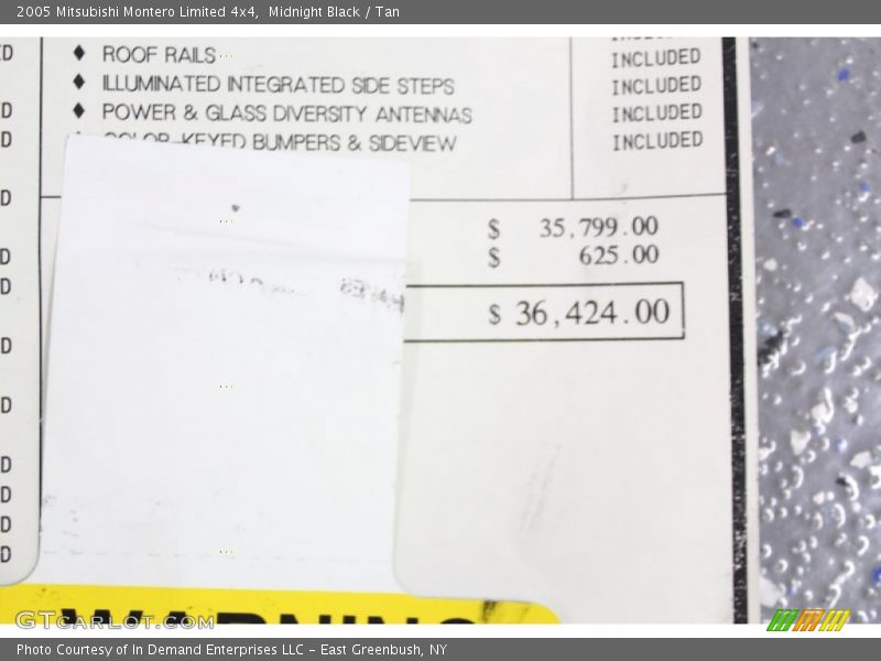 Midnight Black / Tan 2005 Mitsubishi Montero Limited 4x4