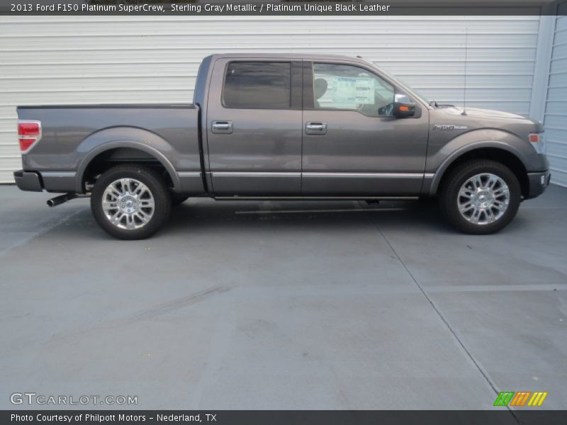 Sterling Gray Metallic / Platinum Unique Black Leather 2013 Ford F150 Platinum SuperCrew