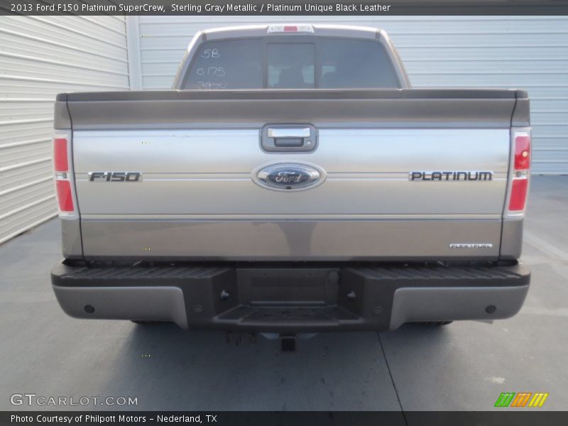 Sterling Gray Metallic / Platinum Unique Black Leather 2013 Ford F150 Platinum SuperCrew