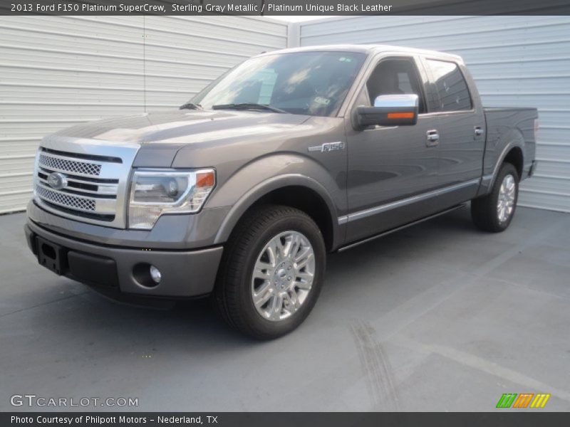 Sterling Gray Metallic / Platinum Unique Black Leather 2013 Ford F150 Platinum SuperCrew