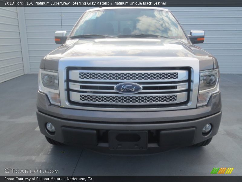 Sterling Gray Metallic / Platinum Unique Black Leather 2013 Ford F150 Platinum SuperCrew