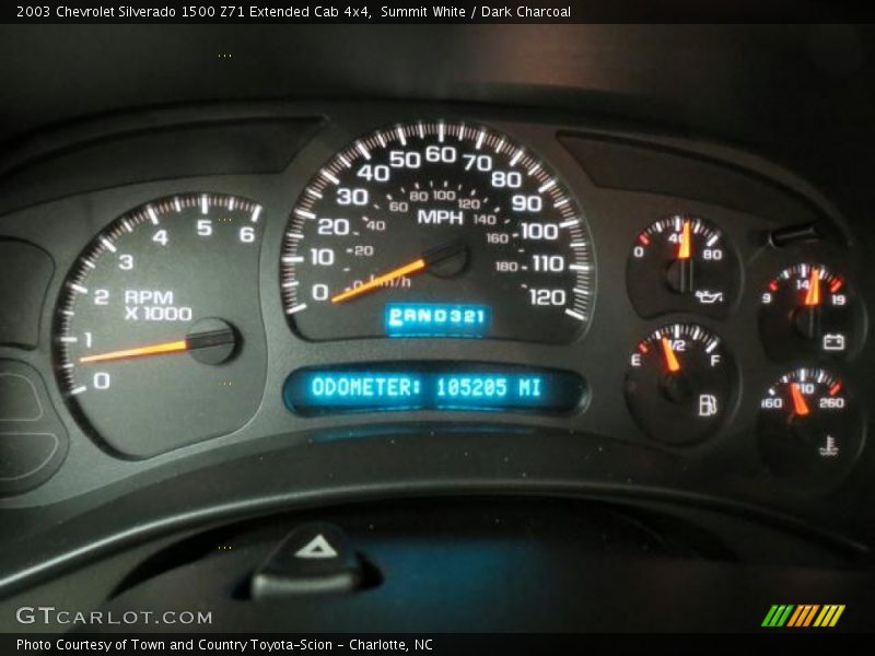 Summit White / Dark Charcoal 2003 Chevrolet Silverado 1500 Z71 Extended Cab 4x4