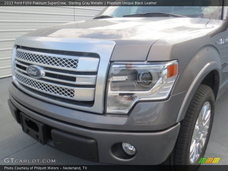 Sterling Gray Metallic / Platinum Unique Black Leather 2013 Ford F150 Platinum SuperCrew
