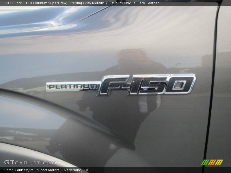Sterling Gray Metallic / Platinum Unique Black Leather 2013 Ford F150 Platinum SuperCrew