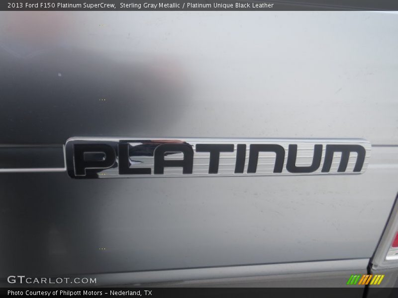 Sterling Gray Metallic / Platinum Unique Black Leather 2013 Ford F150 Platinum SuperCrew