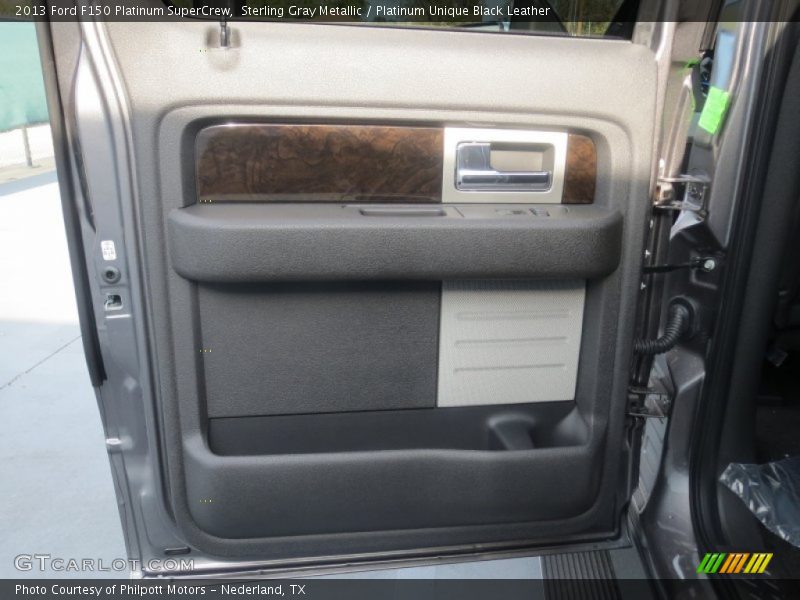 Sterling Gray Metallic / Platinum Unique Black Leather 2013 Ford F150 Platinum SuperCrew