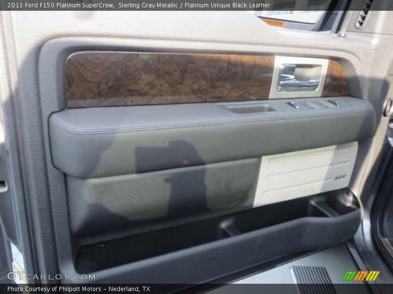 Sterling Gray Metallic / Platinum Unique Black Leather 2013 Ford F150 Platinum SuperCrew