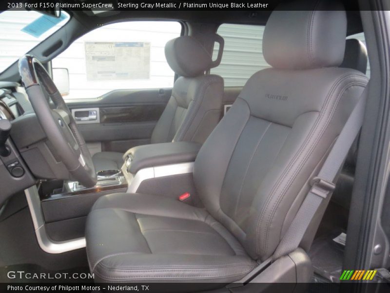 Sterling Gray Metallic / Platinum Unique Black Leather 2013 Ford F150 Platinum SuperCrew