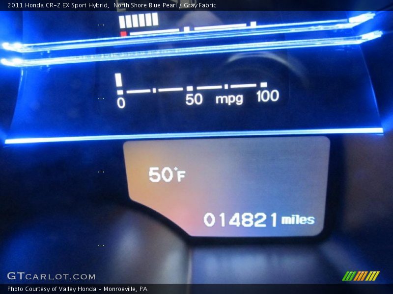North Shore Blue Pearl / Gray Fabric 2011 Honda CR-Z EX Sport Hybrid
