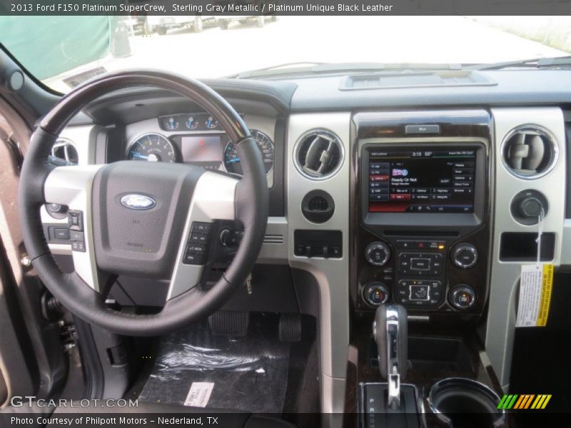 Sterling Gray Metallic / Platinum Unique Black Leather 2013 Ford F150 Platinum SuperCrew
