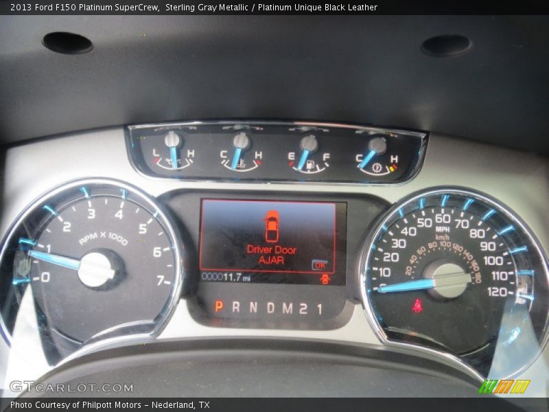 Sterling Gray Metallic / Platinum Unique Black Leather 2013 Ford F150 Platinum SuperCrew
