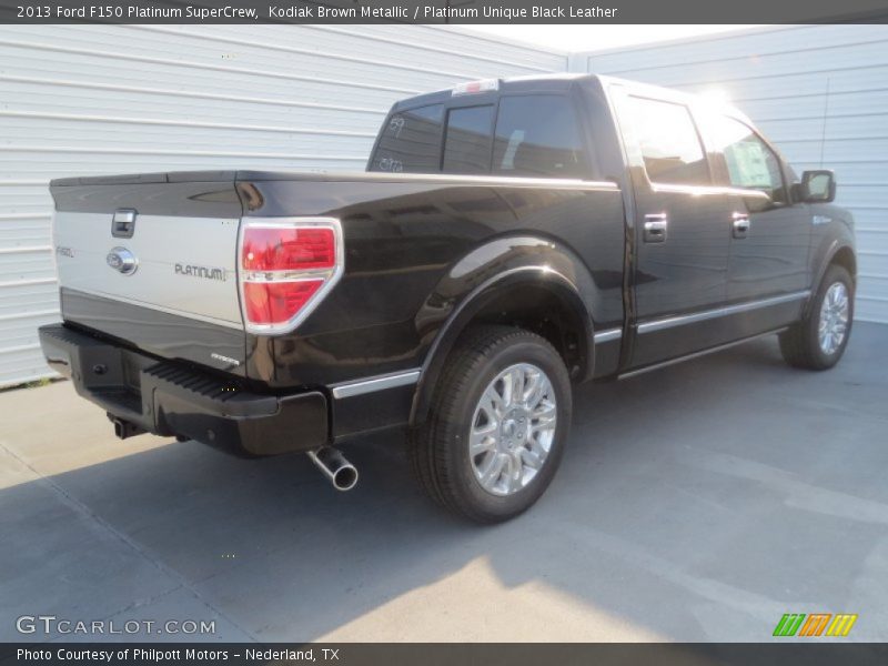 Kodiak Brown Metallic / Platinum Unique Black Leather 2013 Ford F150 Platinum SuperCrew